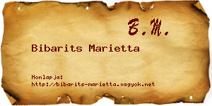 Bibarits Marietta névjegykártya